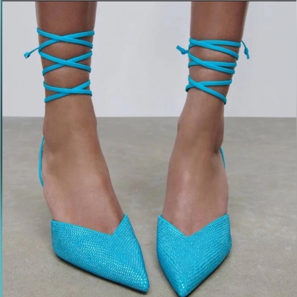 Brand New Zara Bling Strappy Heels